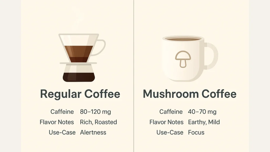 Mushroom Coffee vs Regular Coffee