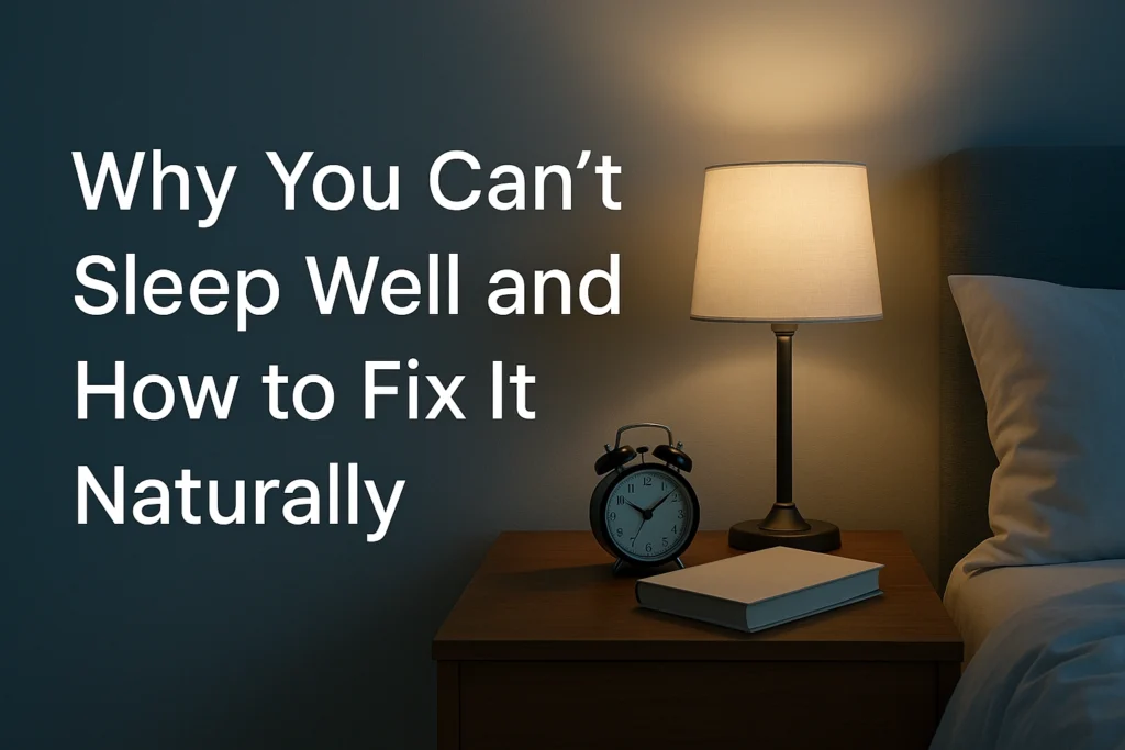 Why You Can’t Sleep Well and How to Fix It Naturally